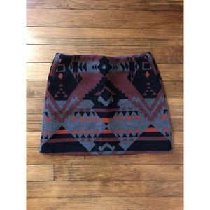 Gap Wool Navajo Print Mini Skirt